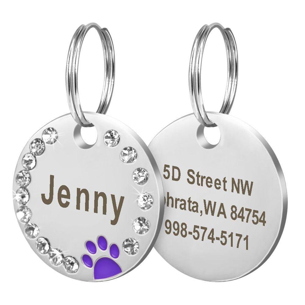 Personalized Pet ID Tag Stainless Steel Custom Name Tag - iTalkPet