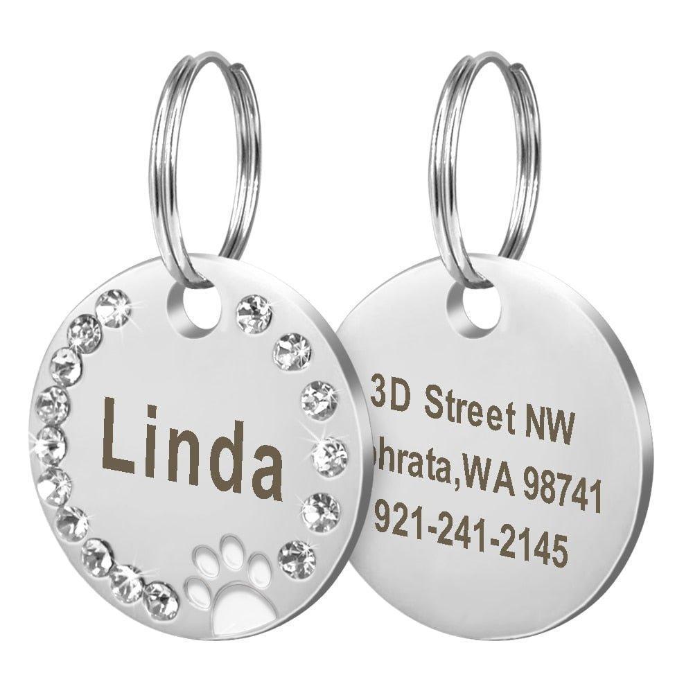 Personalized Pet ID Tag Stainless Steel Custom Name Tag - iTalkPet