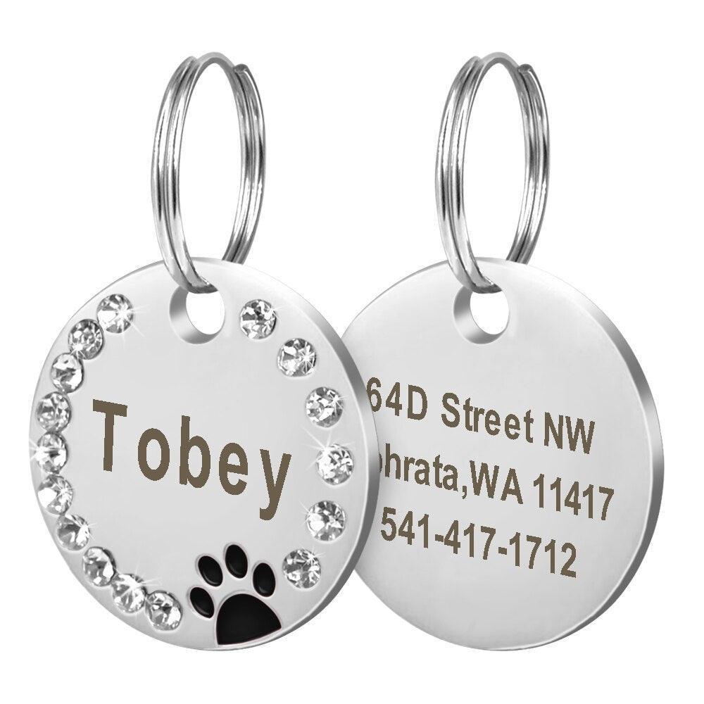 Personalized Pet ID Tag Stainless Steel Custom Name Tag - iTalkPet