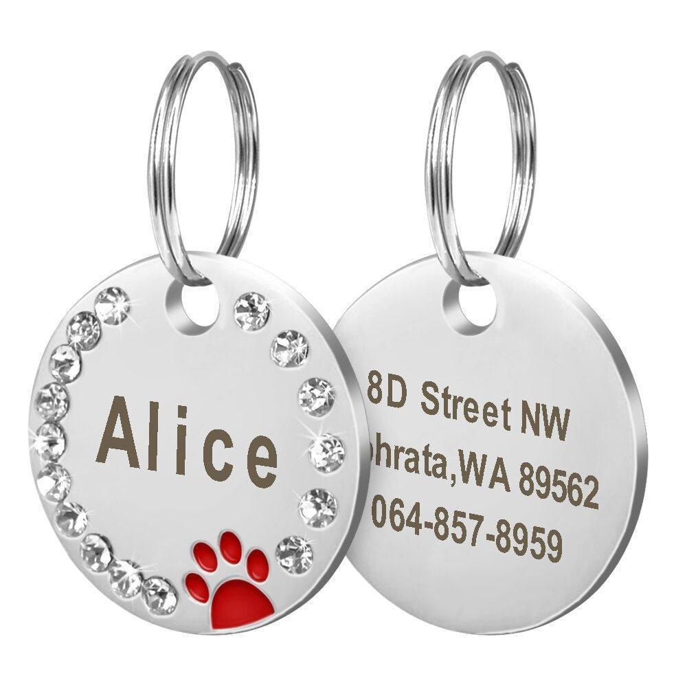 Personalized Pet ID Tag Stainless Steel Custom Name Tag - iTalkPet