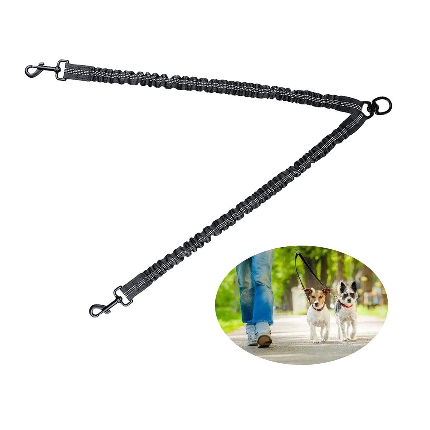 Pet Dog Double Leashes - No Tangle Dog Leash Coupler - iTalkPet