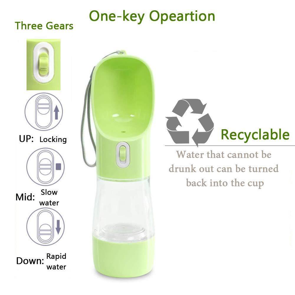 Portable Dog Water Bottle for Walking - Dog Travel Water Dispenser with Food Container - iTalkPet
