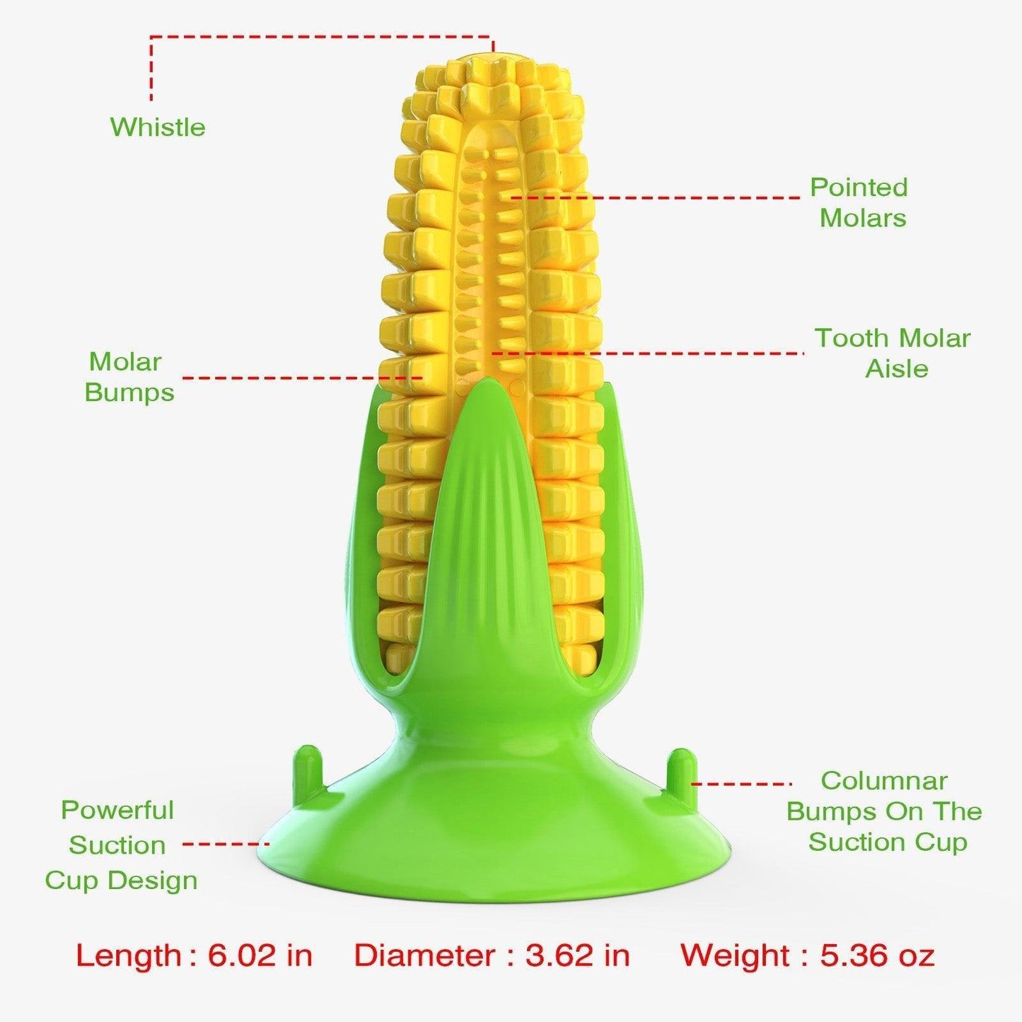 Puppy Teething Chew Toys Squeaky Corn Stick Tough Toys - iTalkPet