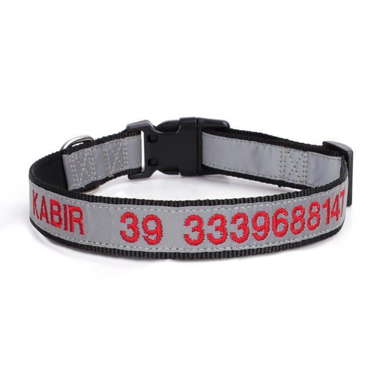 Reflective Personalized Pet Collar - Custom Dog ID Collar - iTalkPet