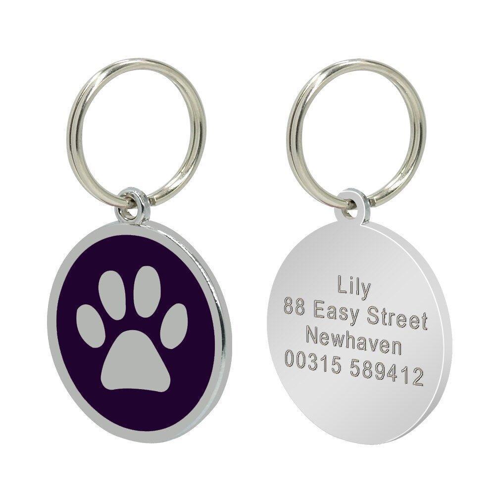 Round Paw Customized Dog ID Tag Personalized Pet Tag - iTalkPet