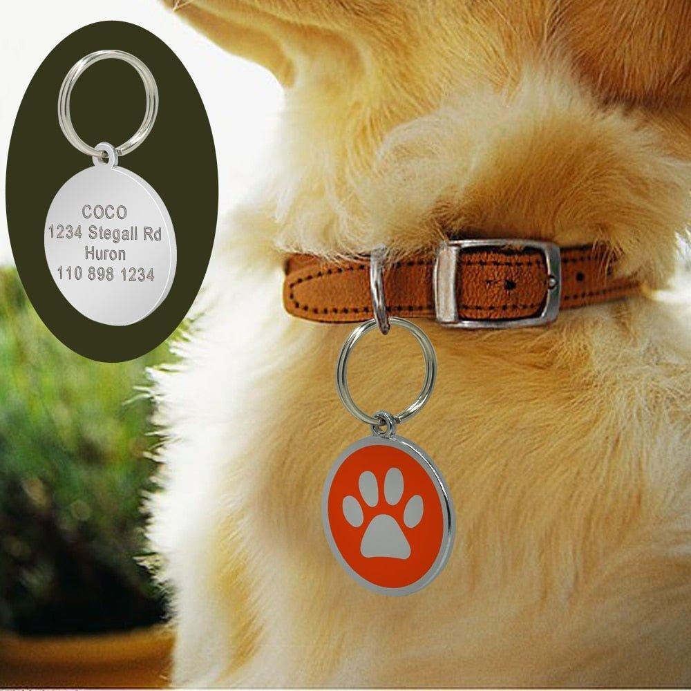 Round Paw Customized Dog ID Tag Personalized Pet Tag - iTalkPet