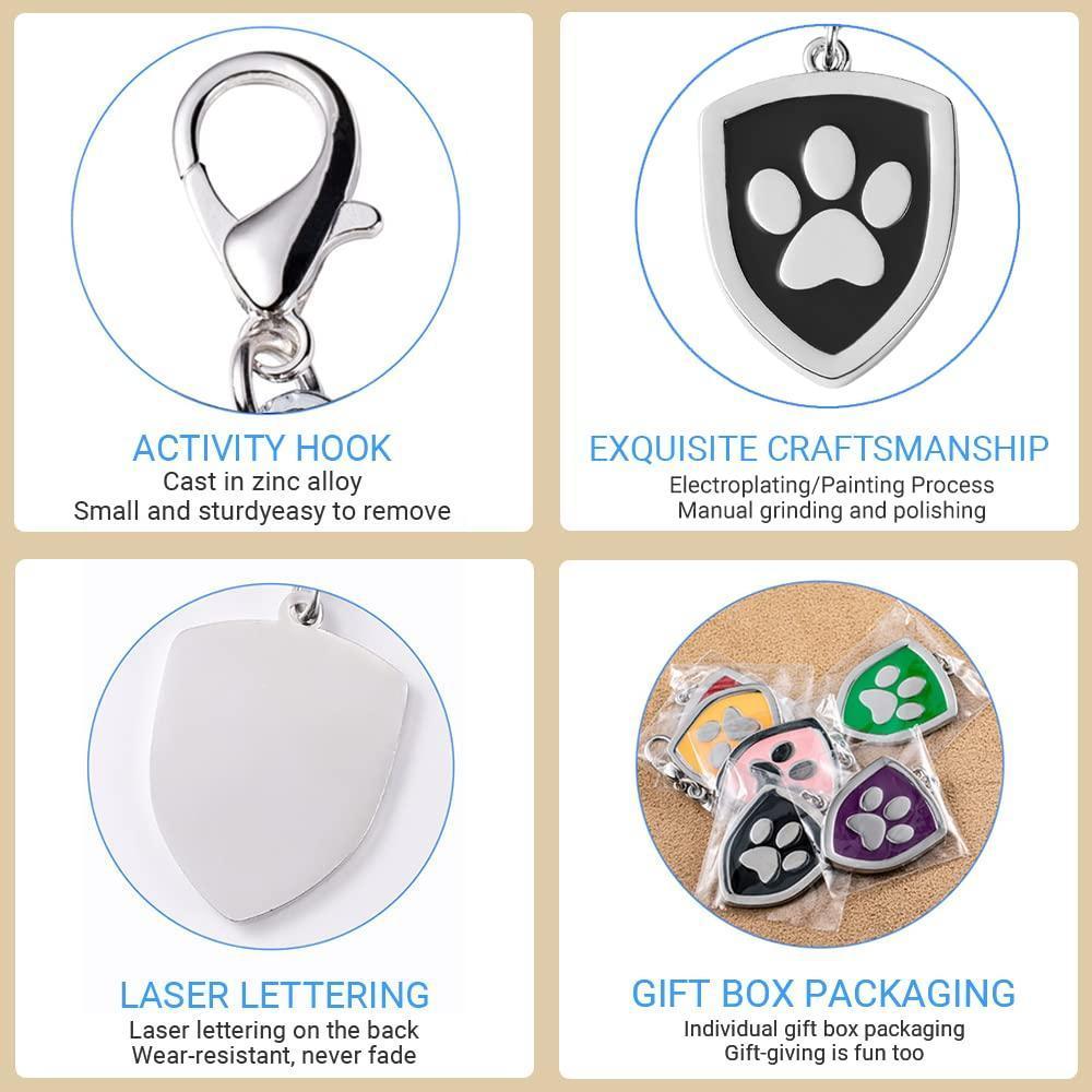 Shield Paw Print Personalized Dog Tag - iTalkPet