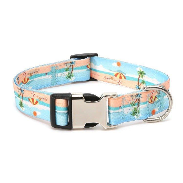 Stripe Custom Dog Collar Free Engraved Nameplate ID Tag - iTalkPet