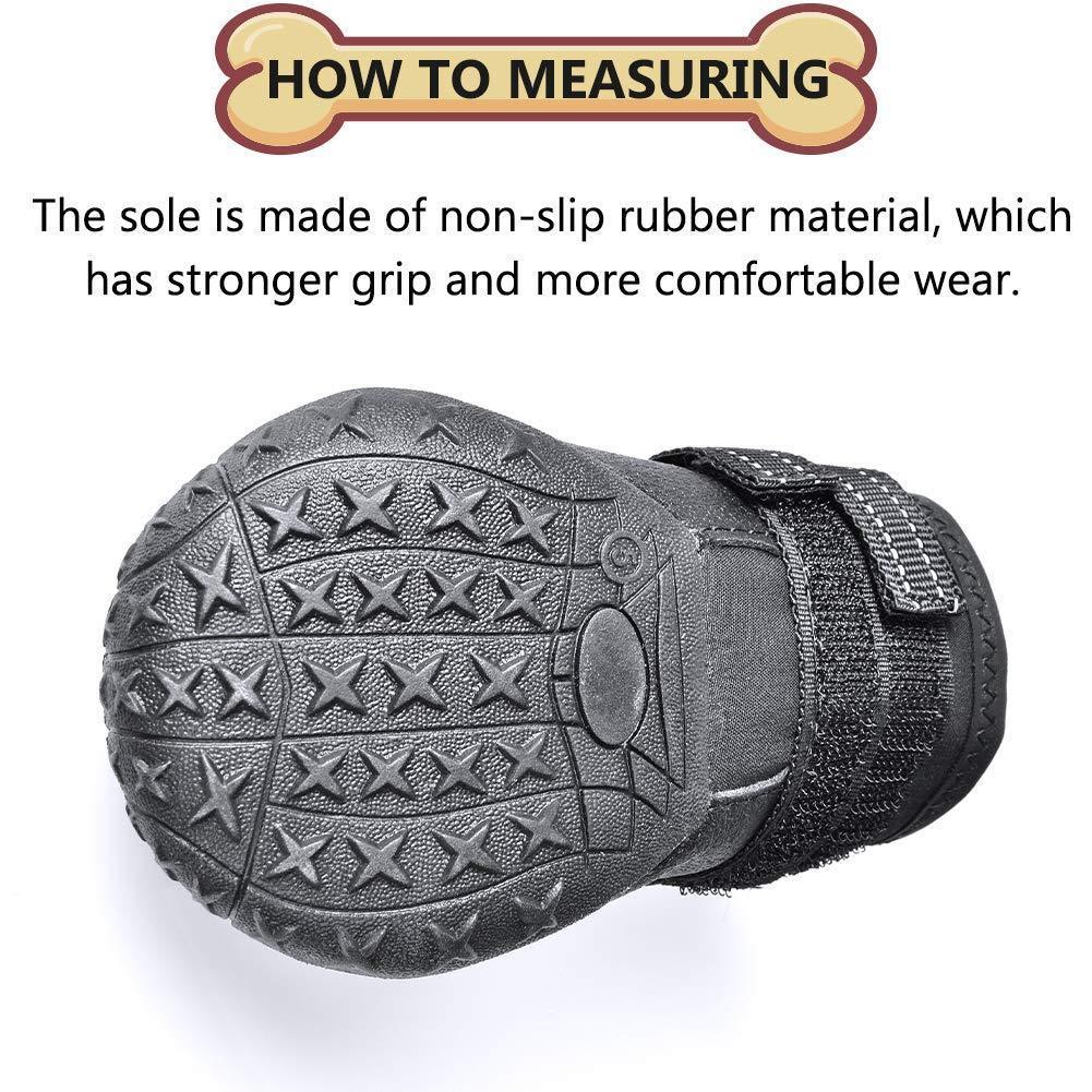 Waterproof Dog Shoes Boot with Reflective Rugged Anti-Slip Sole - iTalkPet