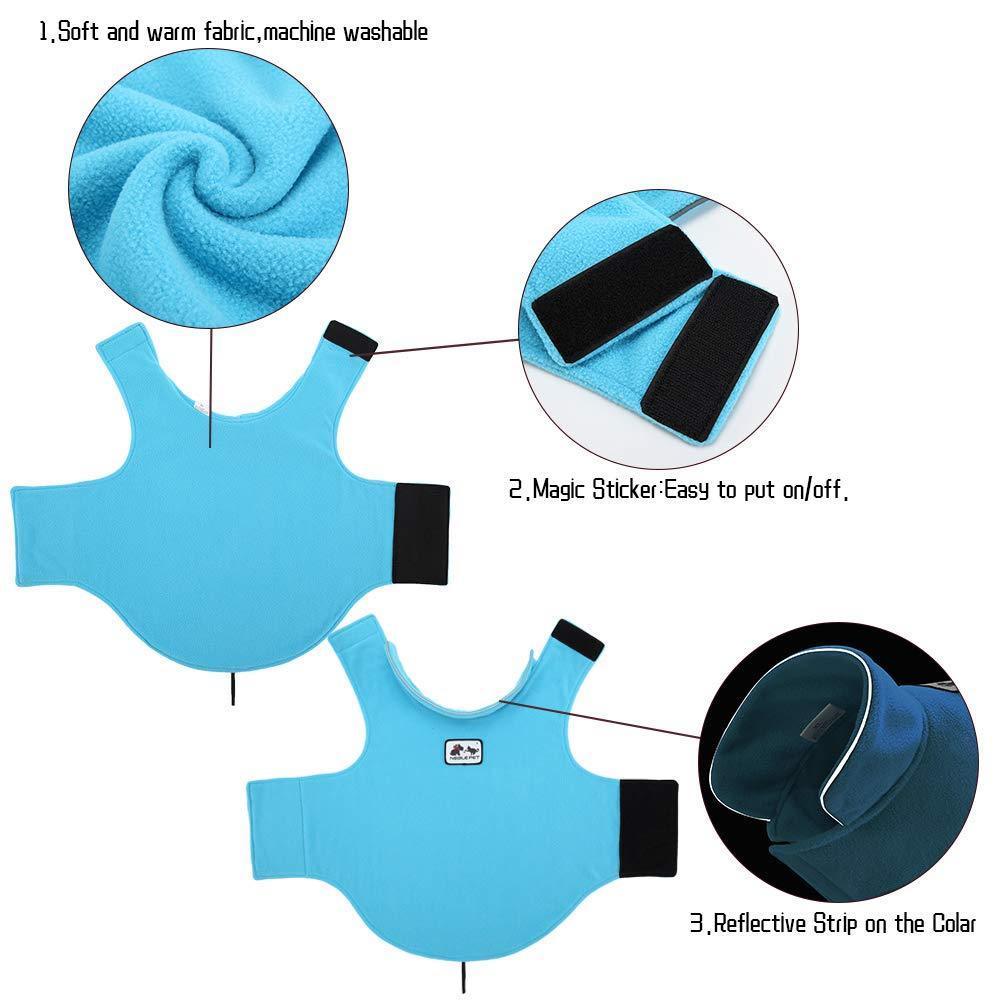 Windproof Winter Warm Fleece Dog Coat Jacket Reflective Soft Pet Dog Vest - iTalkPet