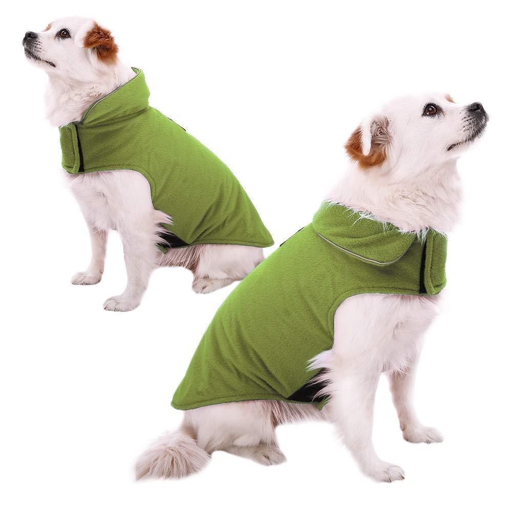 Windproof Winter Warm Fleece Dog Coat Jacket Reflective Soft Pet Dog Vest - iTalkPet