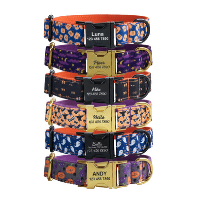 Halloween Anti-Lost Custom Engraved Pet Collar