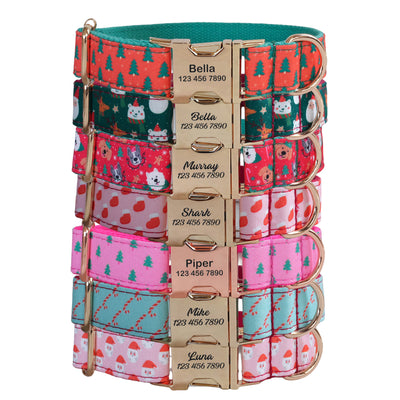 Christmas Anti-Lost Custom Engraved Pet Collar
