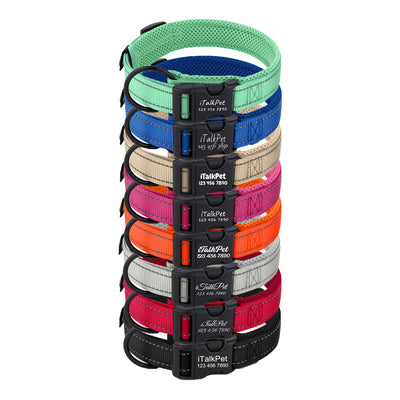 Adjustable Breathable Nylon Dog Collar with Free Engraving