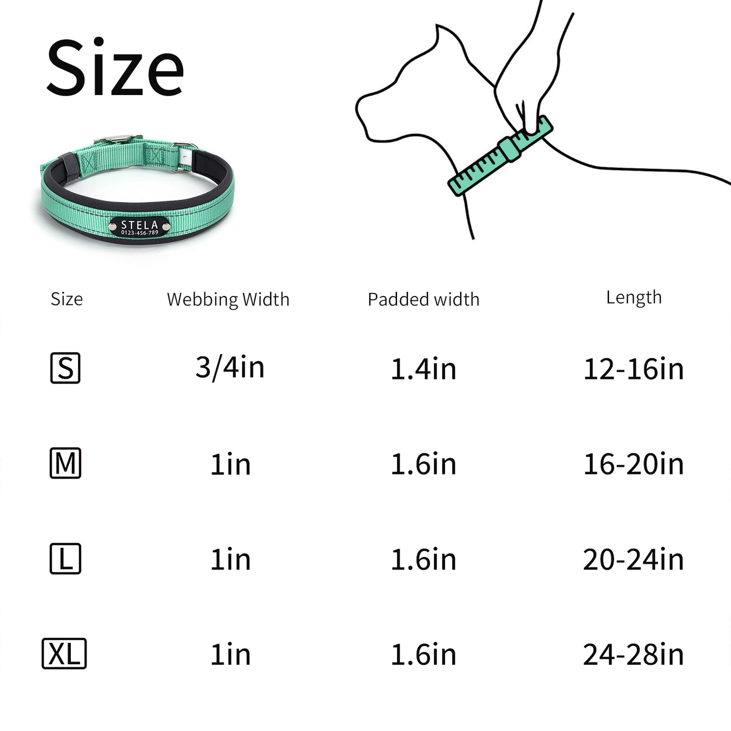 Reflective Soft Personalized Dog Collars