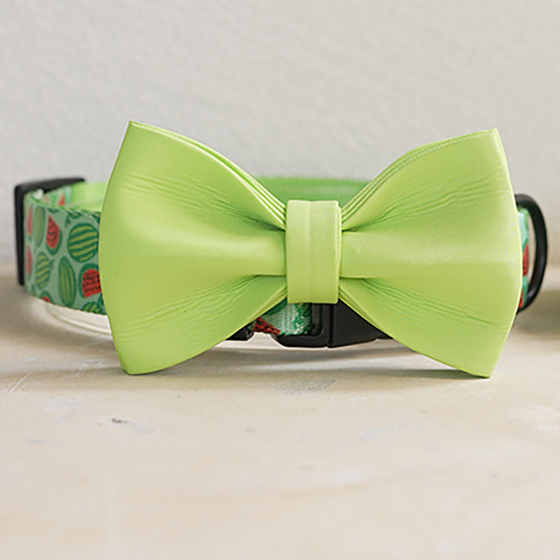 Fruit Cute Personalized Dog Collar Plastic Buckle, Custom Pet Collar Bow Tie, Leash