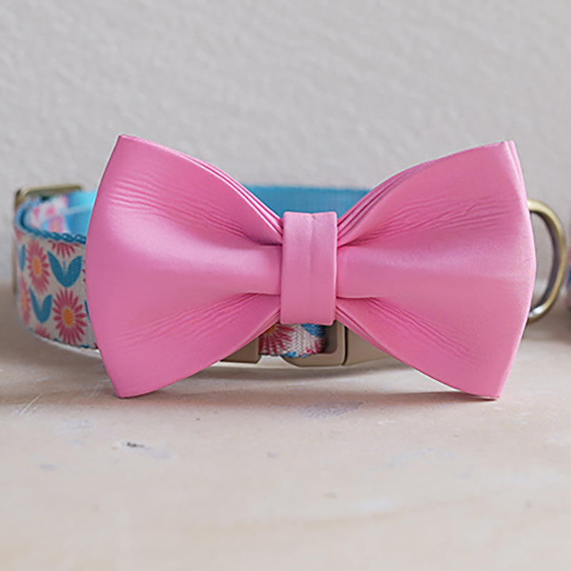 Cute Flower Personalized Dog Collar with Plastic Buckle