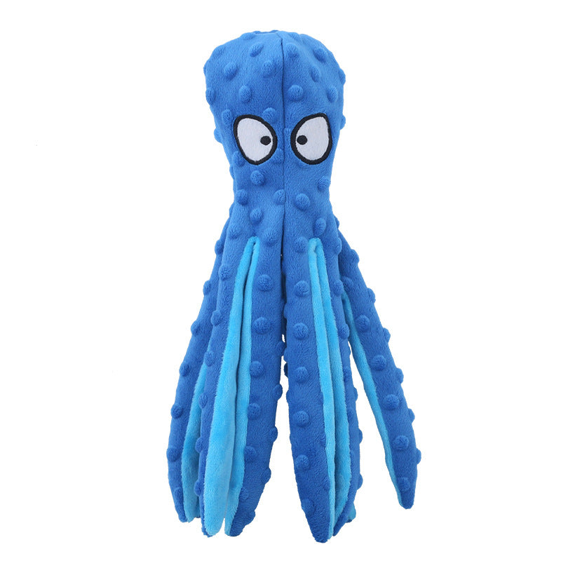Octopus Squeaky Dog Toys No Stuffing Plush Pet Toy
