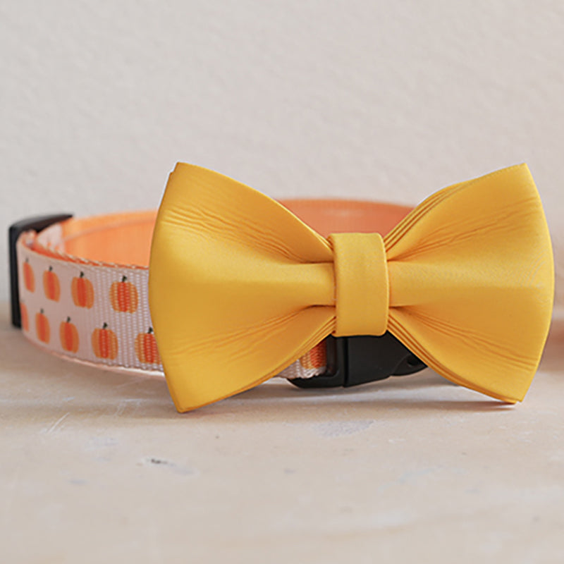 Plastic Buckle Cute Personalized Dog Collar, Custom Pet Collar Bow Tie, Leash