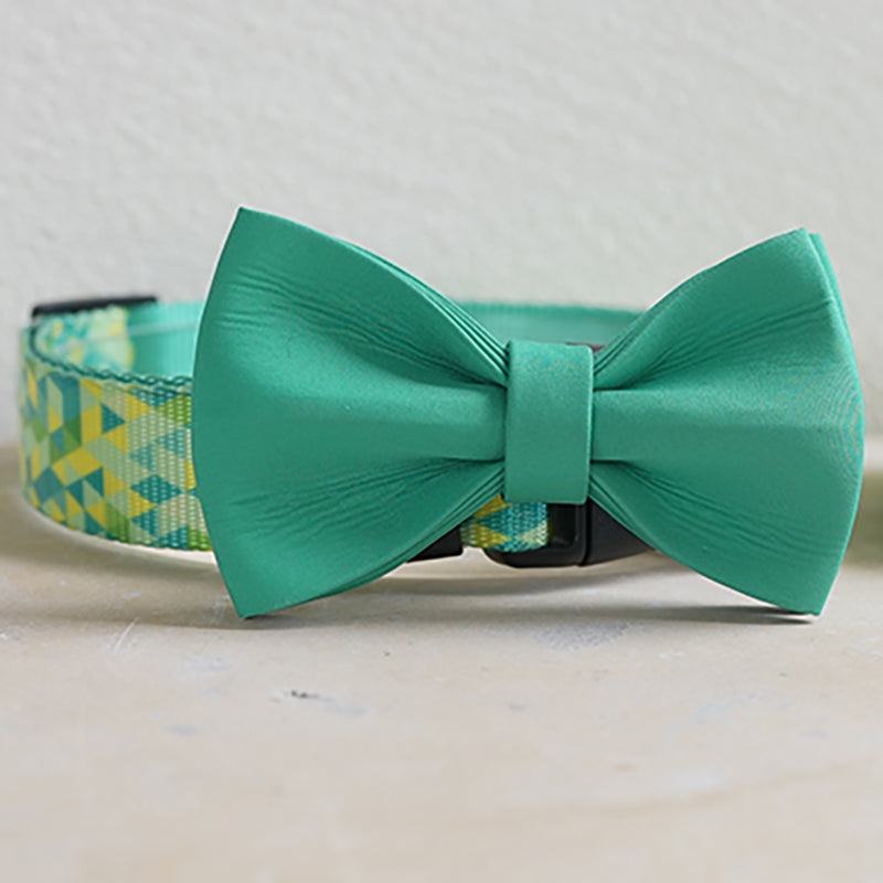Cute Personalized Dog Collar Plastic Buckle, Custom Pet Collar Bow Tie, Leash