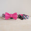 Cute Personalized Dog Collar Plastic Buckle, Custom Pet Collar Bow Tie, Leash
