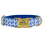Blue Fower Custom Dog Collars, Personalized Puppy Collar, Bowtie, Leash
