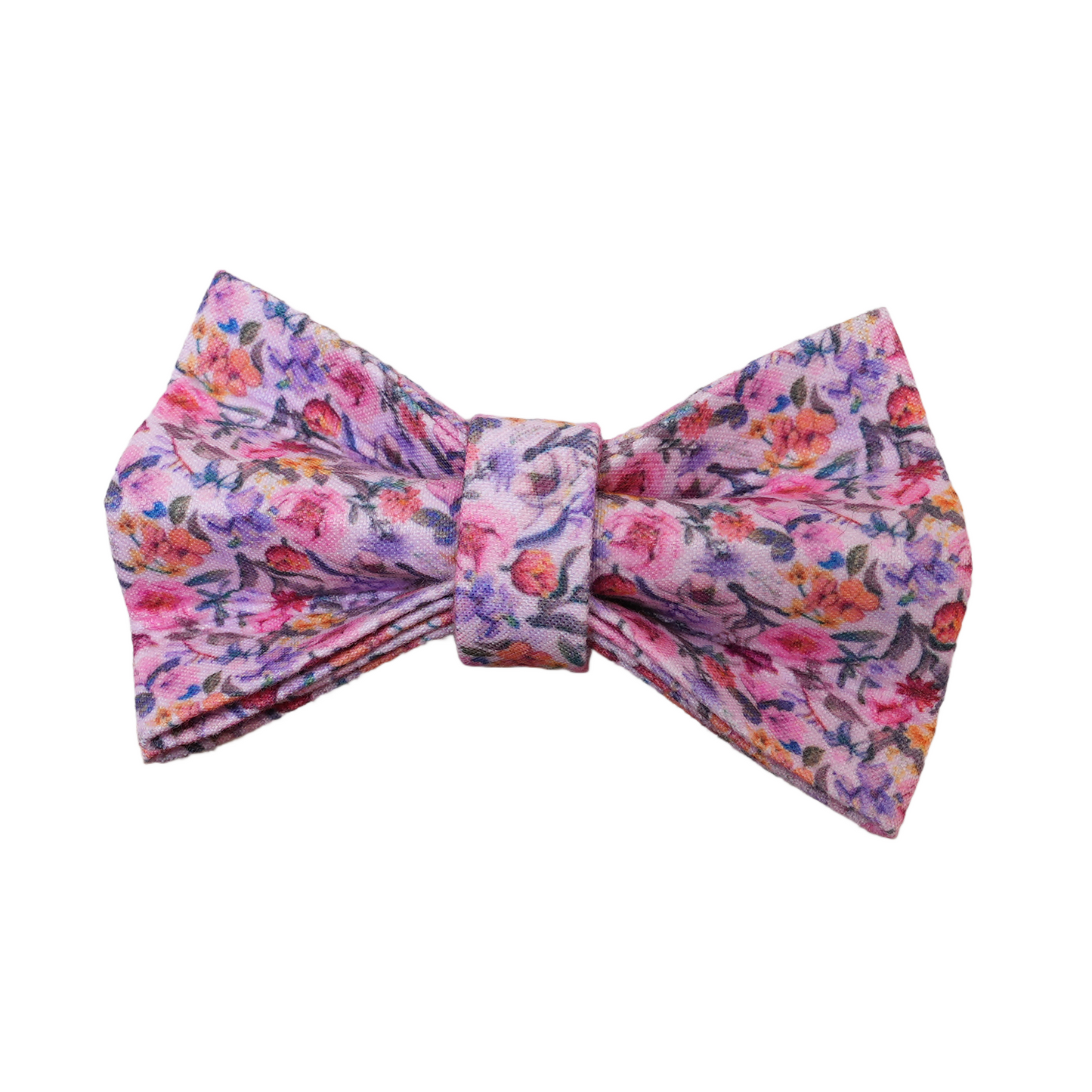 Purple Flower Personalized Cat Collar with Bowtie Free Engraved