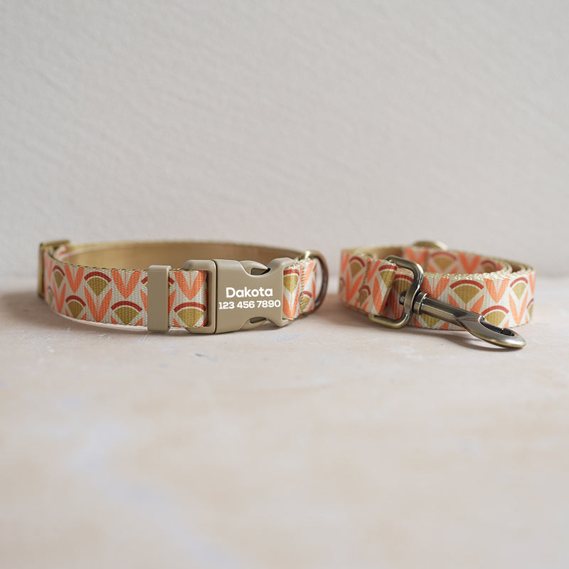 Cute Flower Personalized Dog Collar with Plastic Buckle