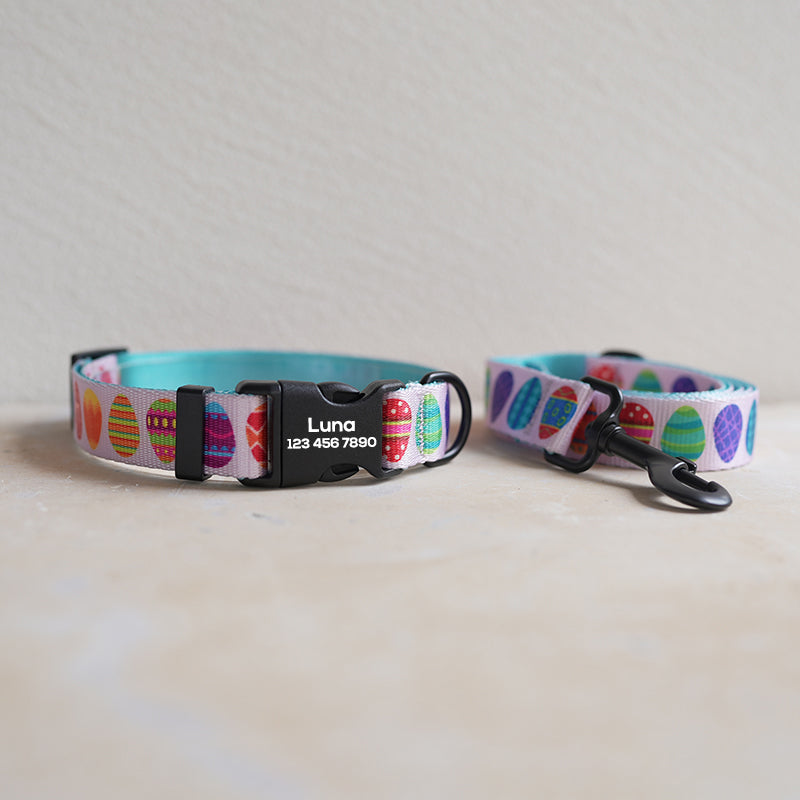 Flower Cute Personalized Dog Collar with Plastic Buckle