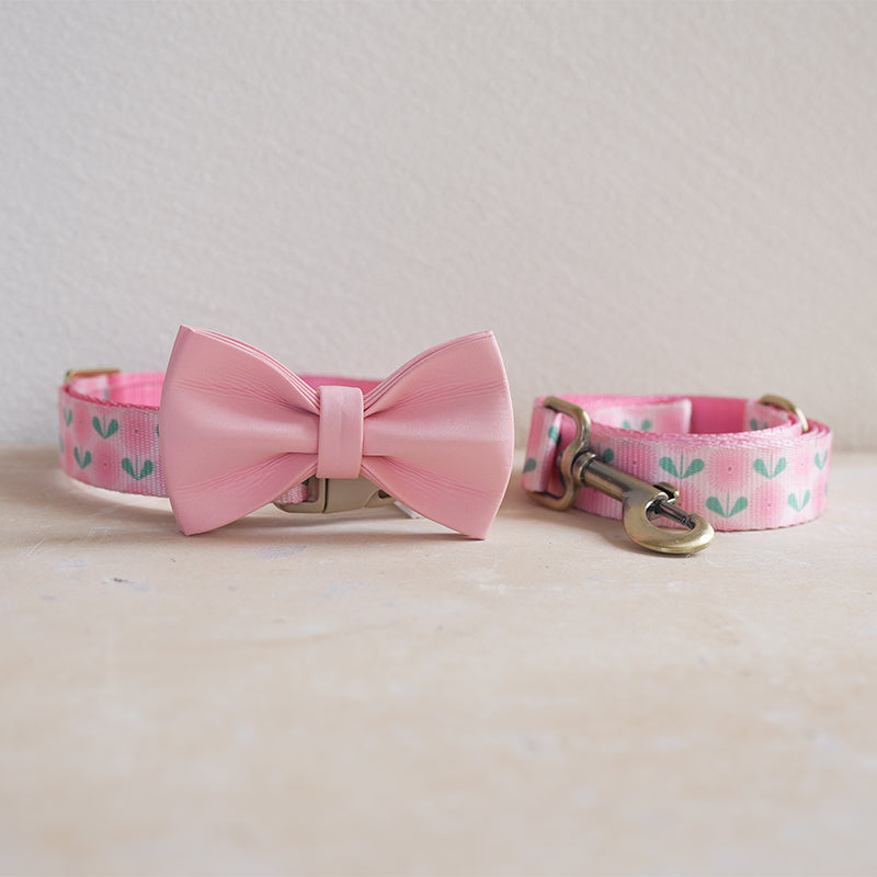 Cute Flower Personalized Dog Collar with Plastic Buckle
