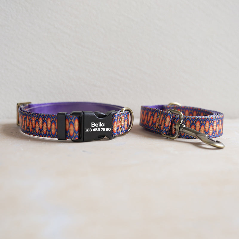 Cute Personalized Dog Collar with Plastic Buckle