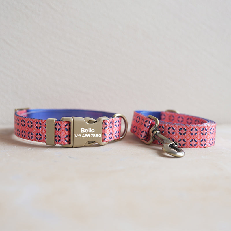 Cute Personalized Dog Collar with Plastic Buckle