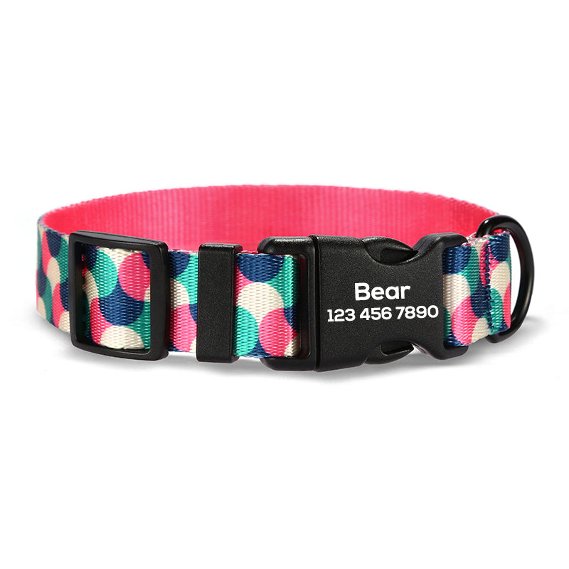 Cute Personalized Dog Collar Plastic Buckle, Custom Pet Collar Bow Tie, Leash