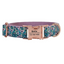 Colorful Fower Custom Dog Collars, Personalized Puppy Collar, Bowtie, Leash