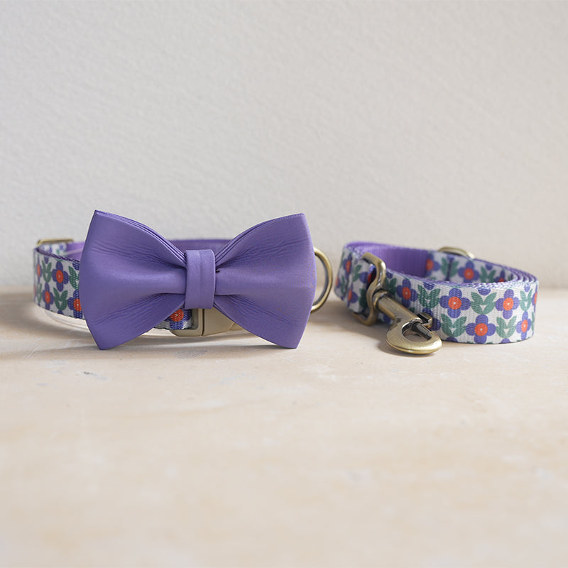Cute Flower Personalized Dog Collar with Plastic Buckle