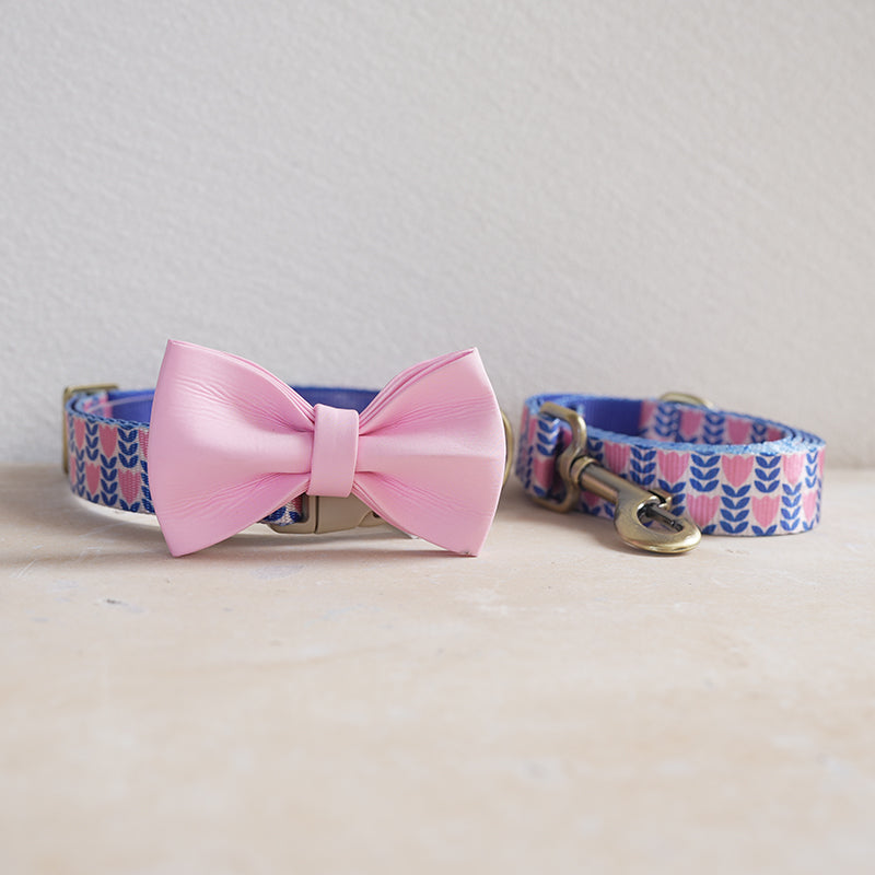 Cute Flower Personalized Dog Collar with Plastic Buckle