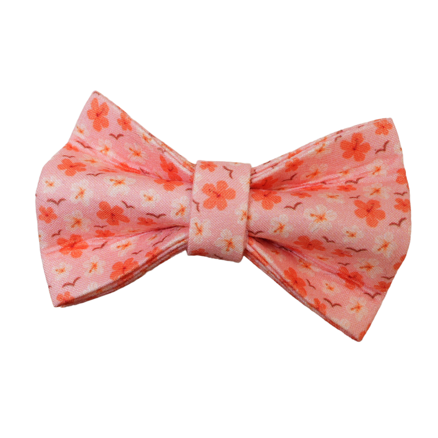 Pink Flower Personalized Cat Collar with Bowtie Free Engraved