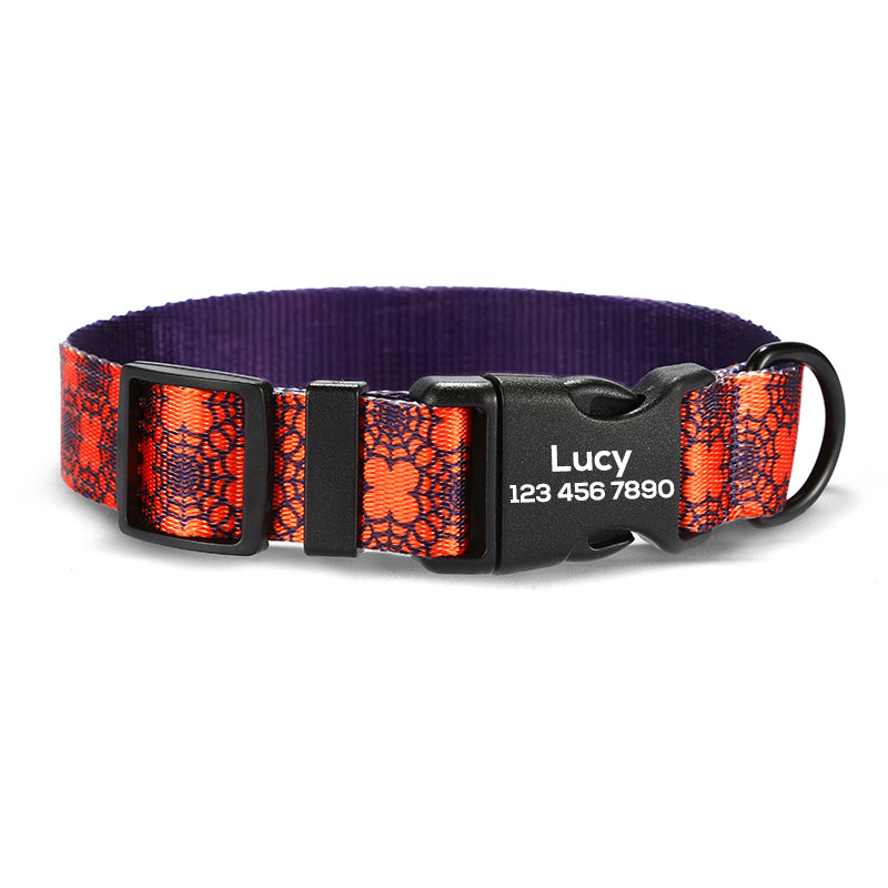 Halloween Cute Personalized Dog Collar with Plastic Buckle