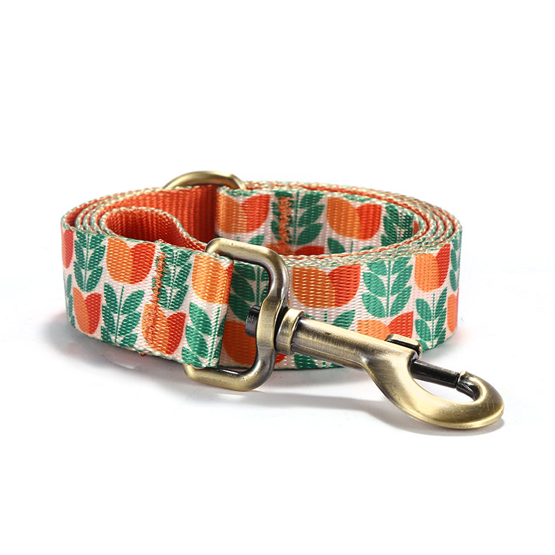 Flower Cute Personalized Dog Collar with Plastic Buckle