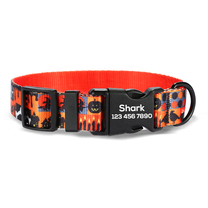 Halloween Cute Personalized Dog Collar with Plastic Buckle