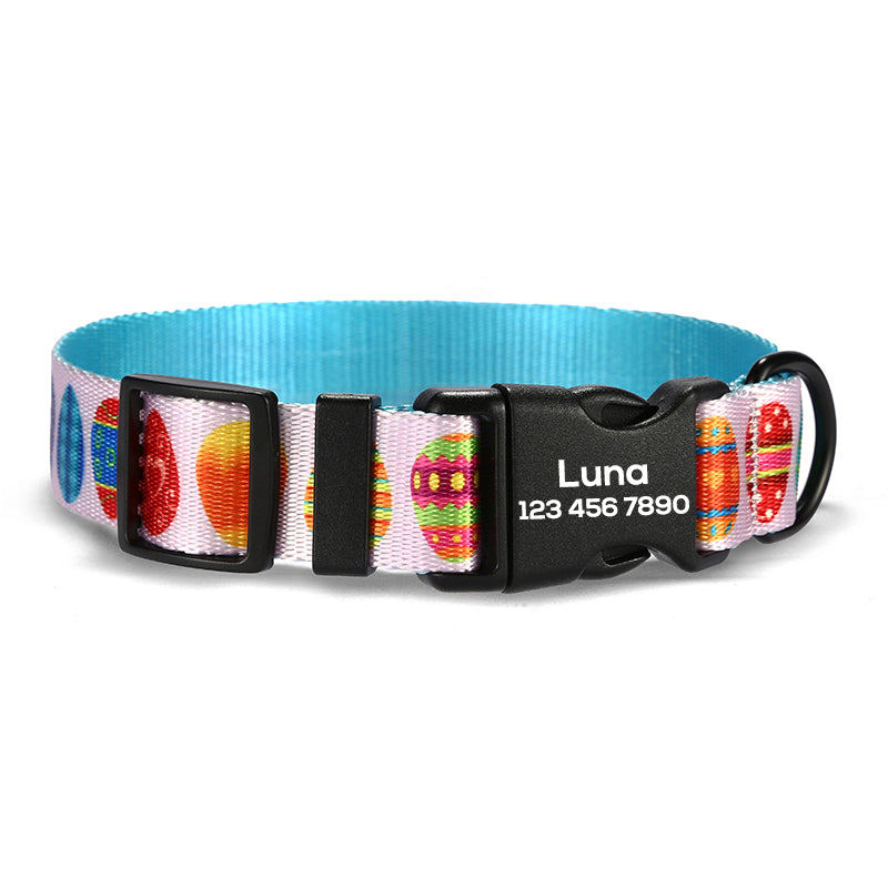 Flower Cute Personalized Dog Collar with Plastic Buckle