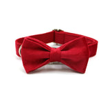 Velvet Custom Dog Collar With Bow Tie & Leash Set