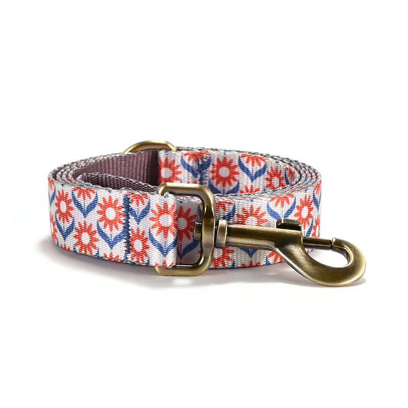 Cute Flower Personalized Dog Collar with Plastic Buckle