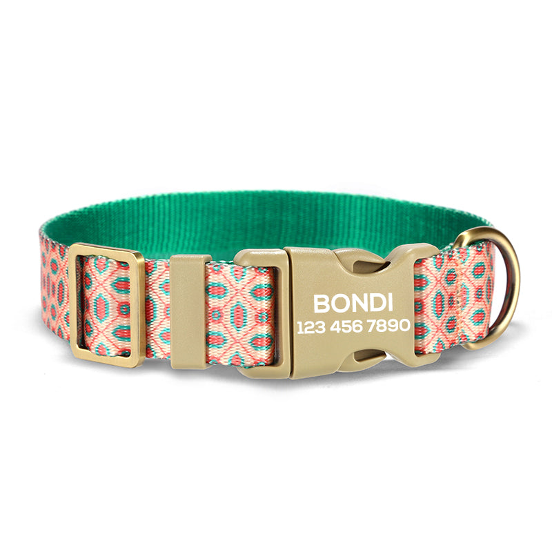 Cute Personalized Dog Collar with Plastic Buckle