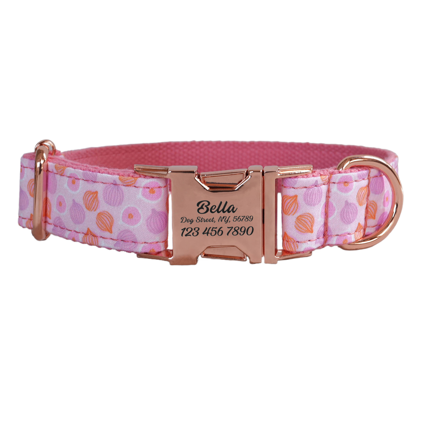 Pink Fower Custom Dog Collars, Personalized Puppy Collar, Bowtie, Leash