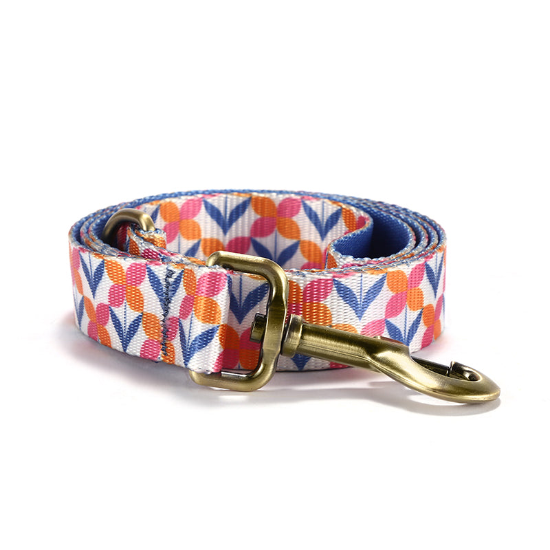 Cute Flower Personalized Dog Collar with Plastic Buckle