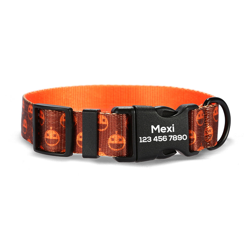 Halloween Cute Personalized Dog Collar with Plastic Buckle
