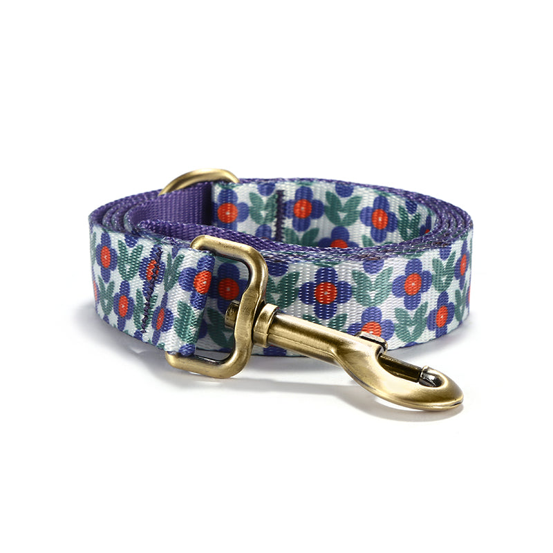 Cute Flower Personalized Dog Collar with Plastic Buckle