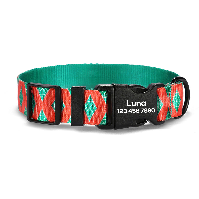 Cute Personalized Dog Collar Plastic Buckle, Custom Pet Collar Bow Tie, Leash