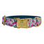 Flower Personalized Dog Collars,Custom Puppy Collar, Bowtie, Leash